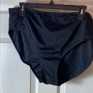 Full Fitt All  Black High-Waisted Bikini Bottoms Plus Size 24